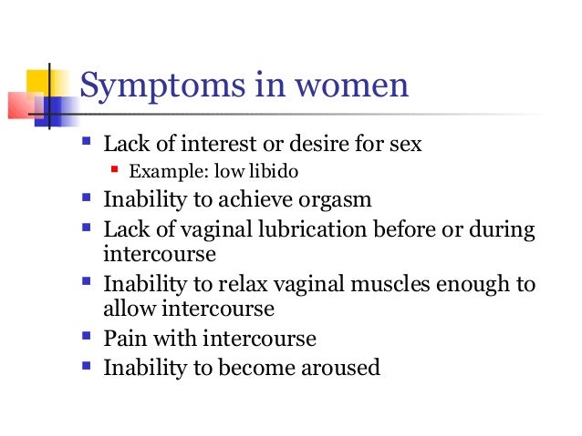 Pain from lack of sex